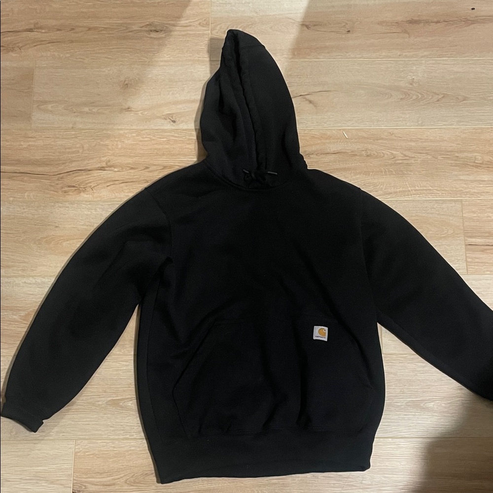 Carhartt Black Hoodie with Logo Patch